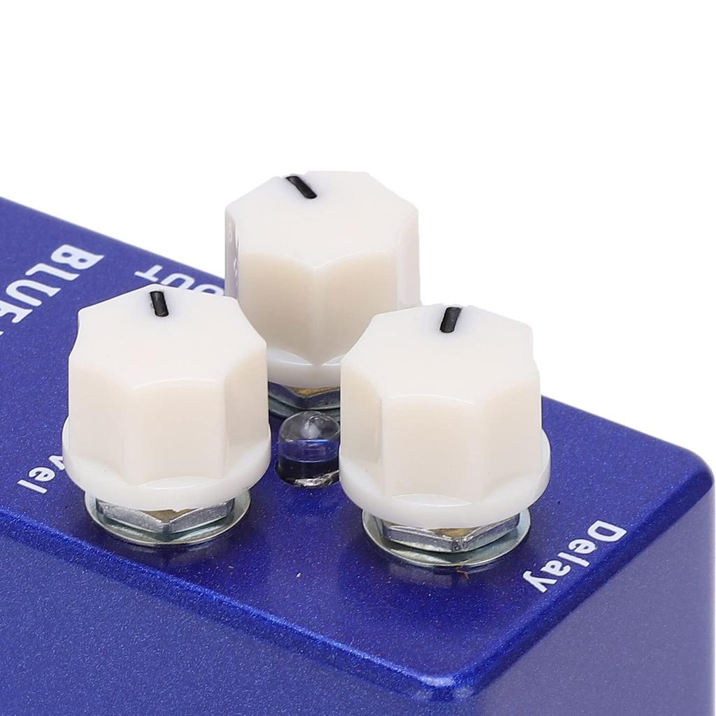 AKLOSIPY Blue Delay Guitar Effect Pedal with Controls and True Bypass for Enhanced Sound Quality