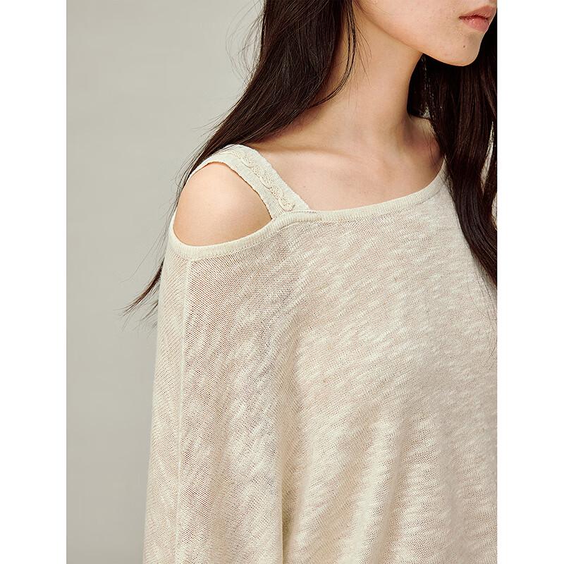 INMAN Gentle Off-Shoulder Knit Pullover