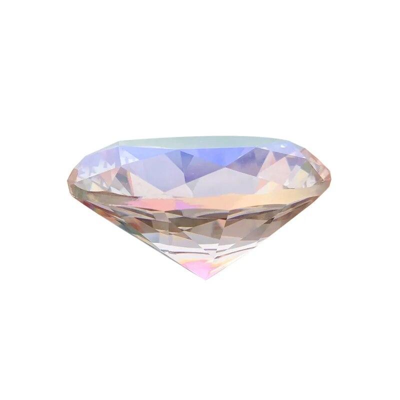 80mm Holographic Crystal Glass Nail Art Display Hand Model Shoot Ornament Nail Showing Prop Salon Manicure Tool