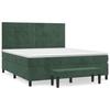 3137860 vidaXL Lit à sommier tapissier et matelas Vert foncé 180x200cm Velours