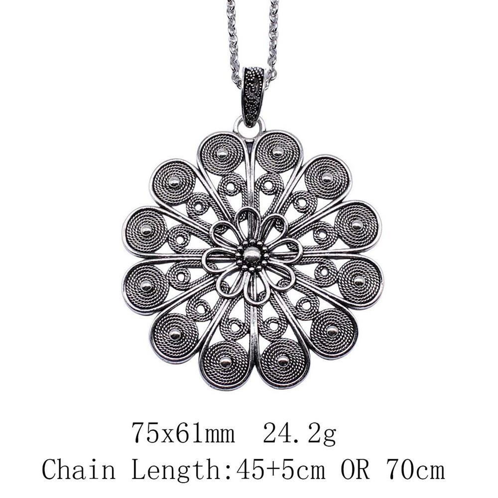 Back To School Christmas Necklace Flower Of Life 45cm Or 70cm Long Chain Necklace Home Garden Necklaces With Pendant