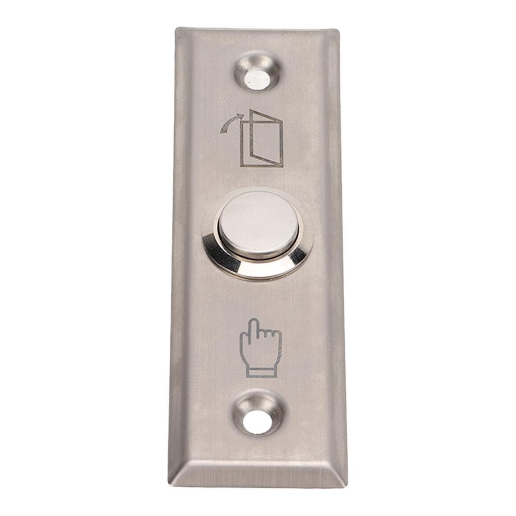 Door Access Control Switch Exit Press Button Stainless Steel Brushed Automatic Reset for Indoor