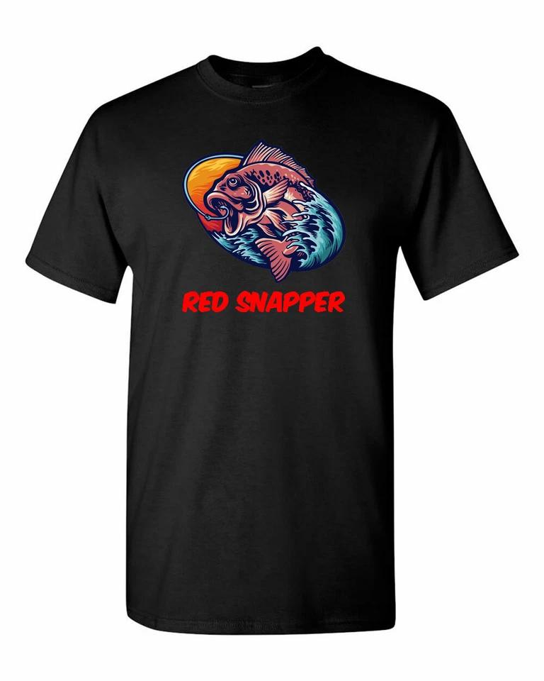 Red Snapper Fish T-Shirt, Fishing T-Shirt S