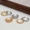 Vintage Luxury Medieval Brushed Woven Open Ring High-End Adjustable Zircon Personalized Ring Women