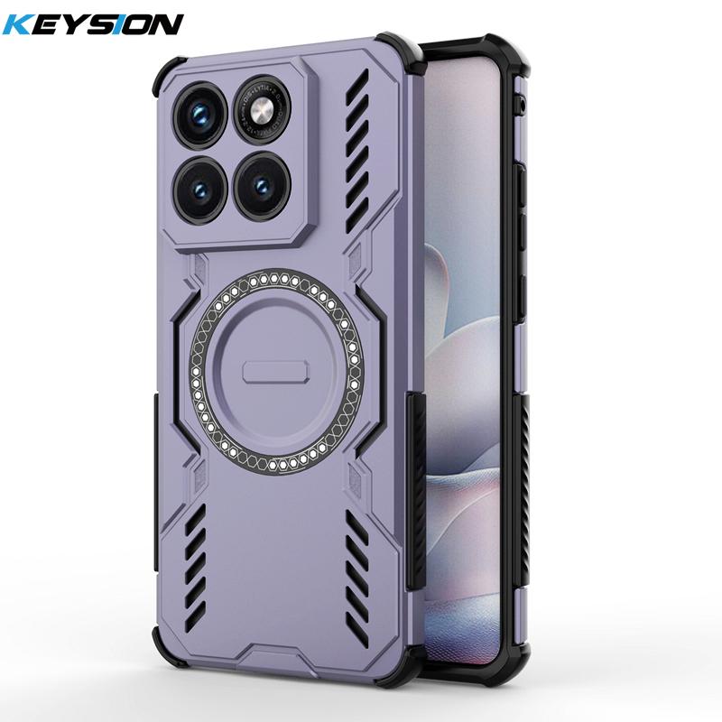 

KEYSION Hollow Heat Dissipation Case for Motorola Edge 70 Fusion 5G Magnetic Cooling Shockproof Phone Cover for MOTO Edge 70 Fusion+ 5G for Edge 70 Fusion+ фіолетовий