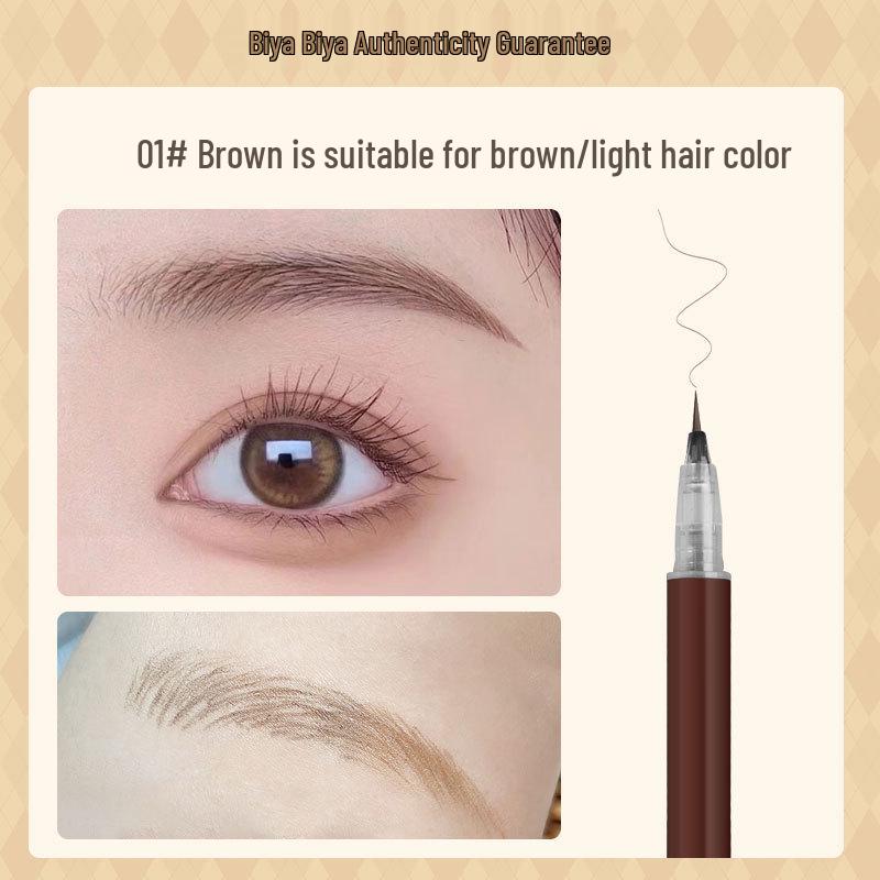 Biya Ultra-Fine Smudge-Proof Waterproof Brow Pencil - Natural Color