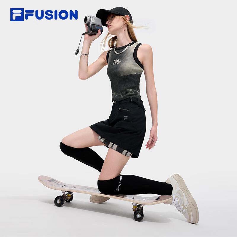 FILAFUSION Women's Slim-Fit Denim Cargo Skirt