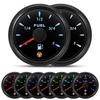 ZMFJH 2"52mm Fuel Level Gauge with Flashing Alarm 0-190ohm 240-33ohm 0-90ohm Fuel Sensor Car Boat Oil Tank Meter 7 Color Light
