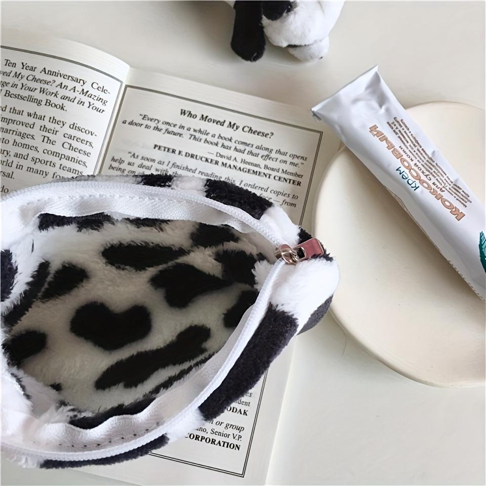 Korean-Style Cow Plush Coin Purse Wallet