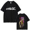 Gorillaz Zespół Moda Hip Hop Rock Miękki Wysokiej Jakości Bawełna Oversize Streetwear Unisex Krótki Rękaw Damski i Męski T-shirt