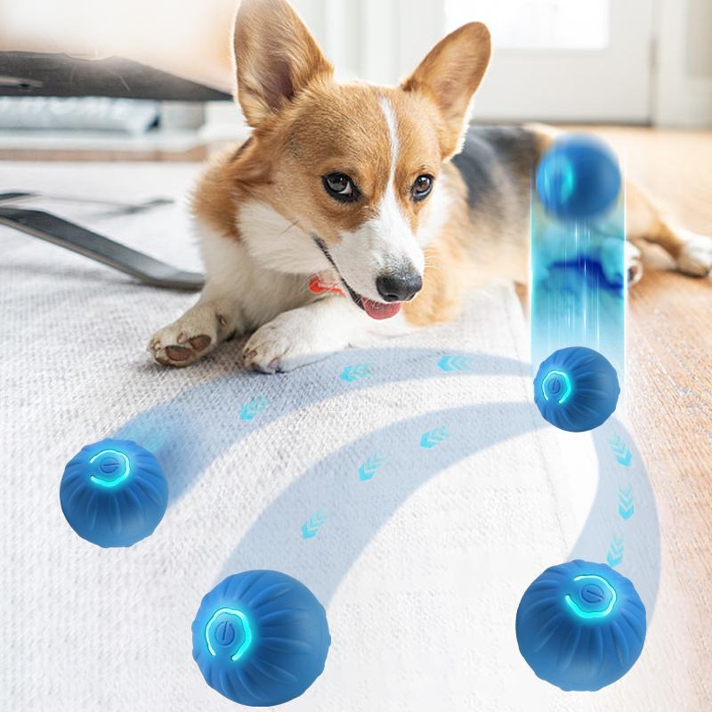 New Smart Dog Toy Ball Electronic Interactive Pet Toy Mobile Ball USB Automatic Mobile Jumping Dog Cat Toy Products