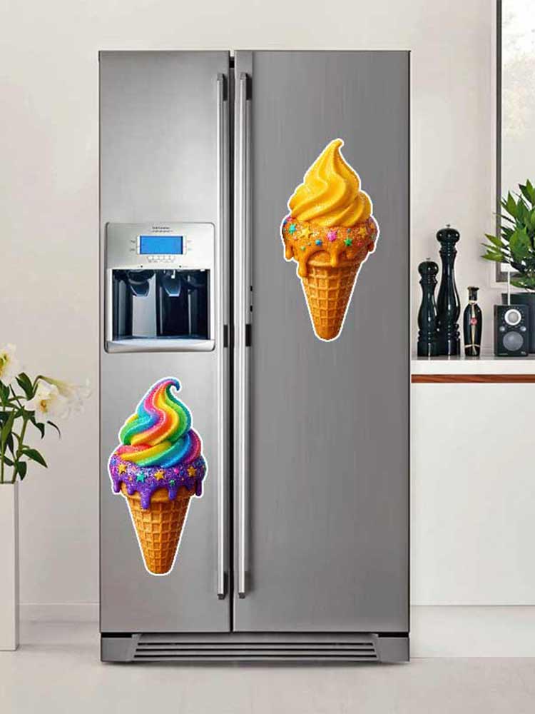 Adesivi Murali Decorativi Gelato Colorato Decorazione Cucina Sala da Pranzo Soggiorno Armadio Frigorifero Adesivi M1269