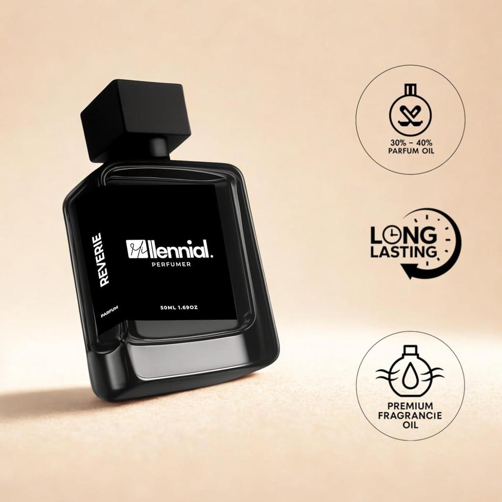 Reverie | Wyciąg z Perfum dla Mężczyzn i Kobiet | Długotrwały Unisex Zapach z Szafranem, Jaśminem, Cedrem i Ciepłymi Drzewnymi Nuty | Luksusowe Perfumy Premium