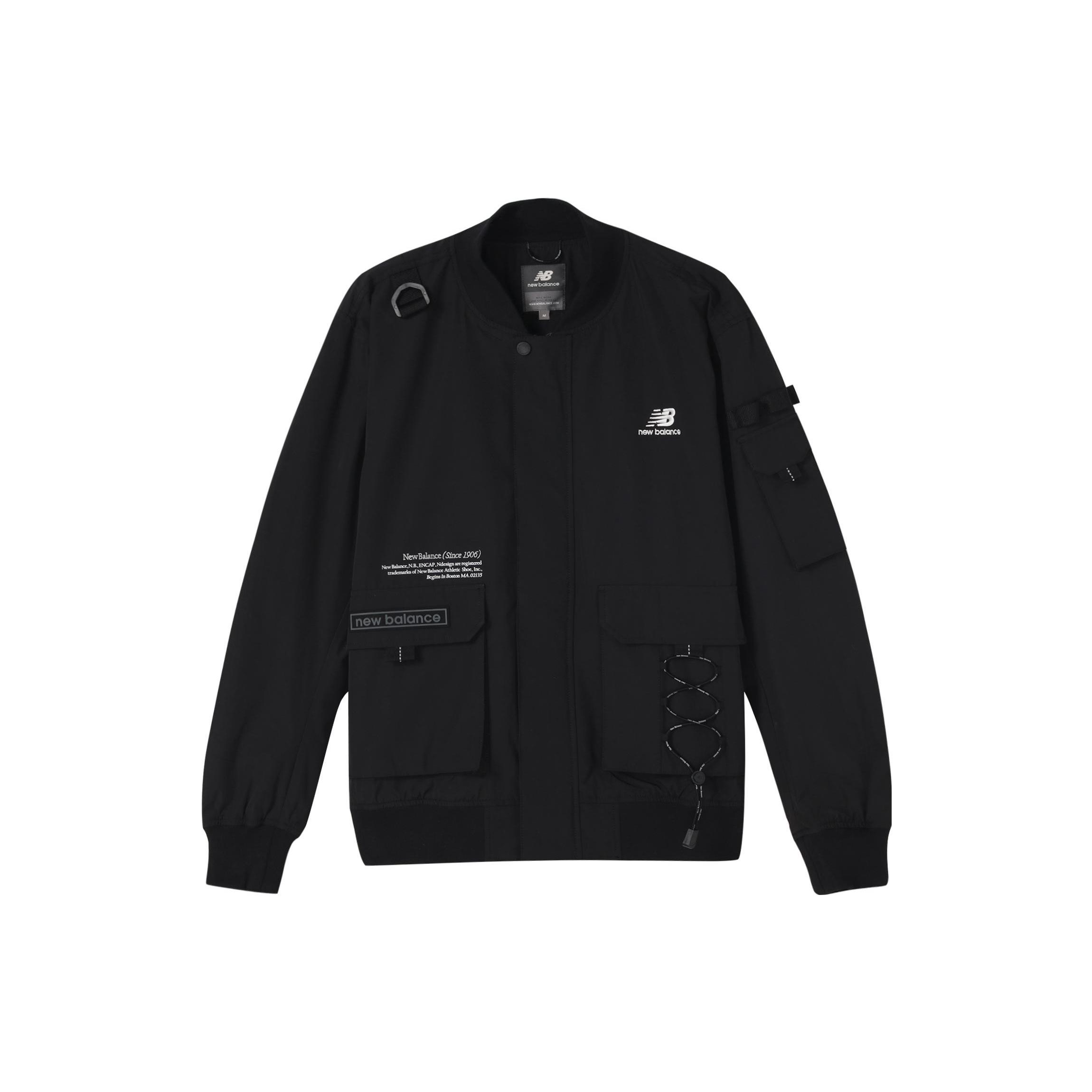 New Balance Logo Windproof Down Jacket Asia Sizing Black Unisex NAA1N013-BK M