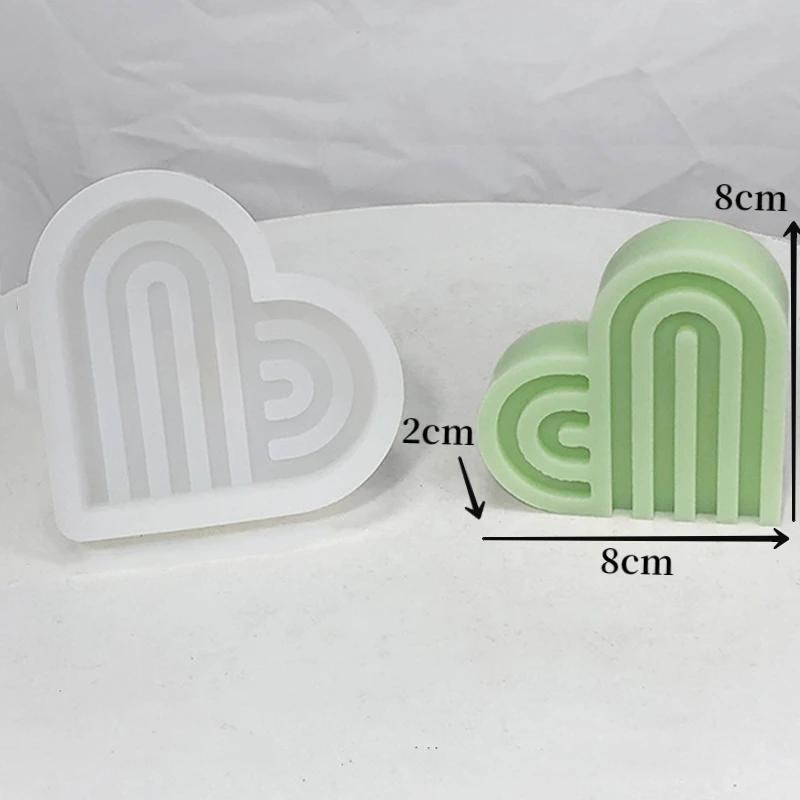 U-shaped/arch Shaped Candle Silicone Mold Diy Manual Rainbow Bridge Geometric Candle Making Supplies 3D Soap Resin Process Molds