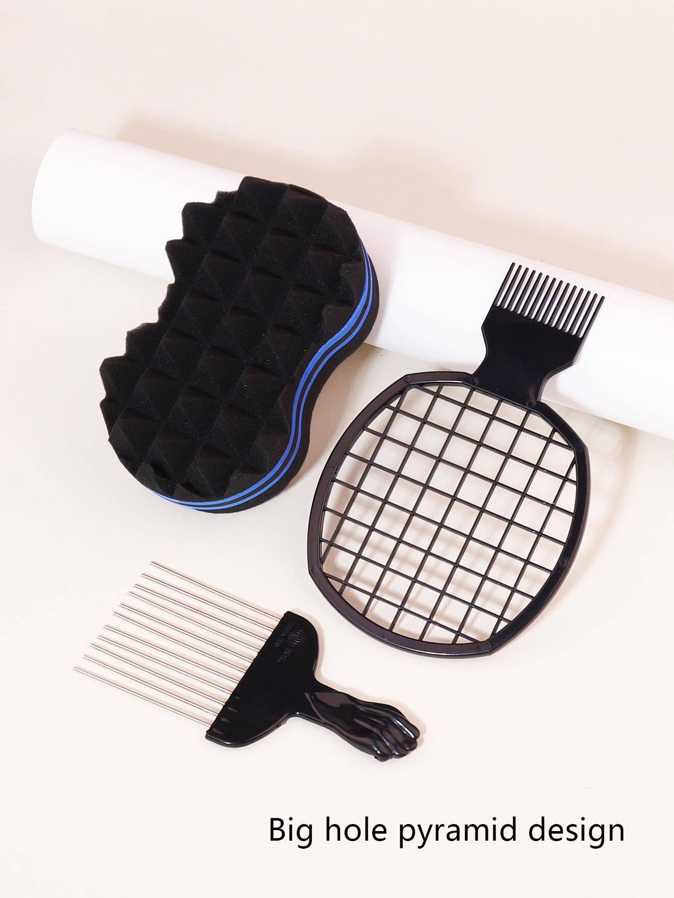 

3 pieces of black metal hair salon men s dirty braids, African hair forks, combs, hair combing tools Special for real hair wigs