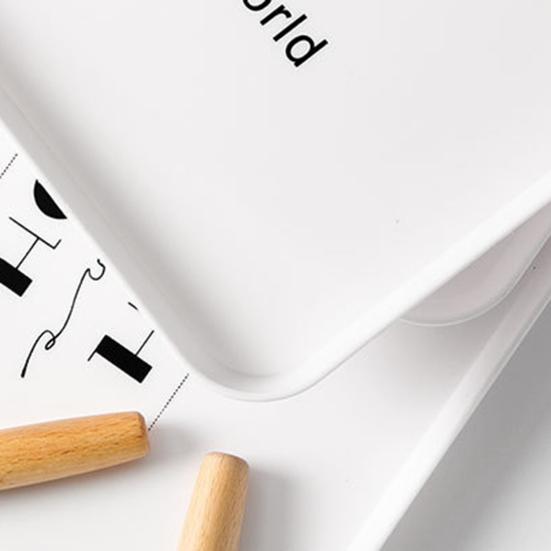 Serving Tray All-purpose Washable Plastic Rectangle Breakfast Fruit Bread Food Dish Gifts