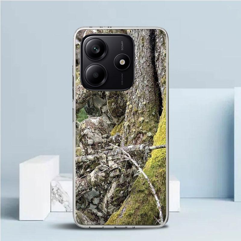 Camouflage Military Soft Cover for Xiaomi Redmi Note 15 14 13 12 Pro Plus Phone Case 14S 11S 11T 11E 10S 10 4G Pattern Shell Red