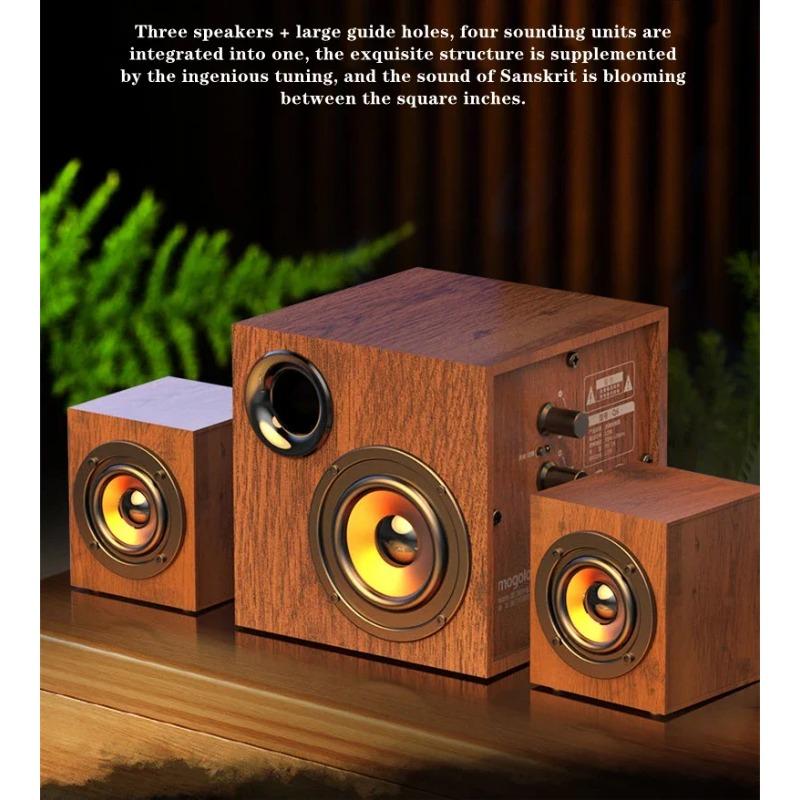 Q6 Multi-media Combination Computer Speakers Bass Stereo BT Music Player Subwoofer SoundBox for Desktop Laptop Notebook Tablet