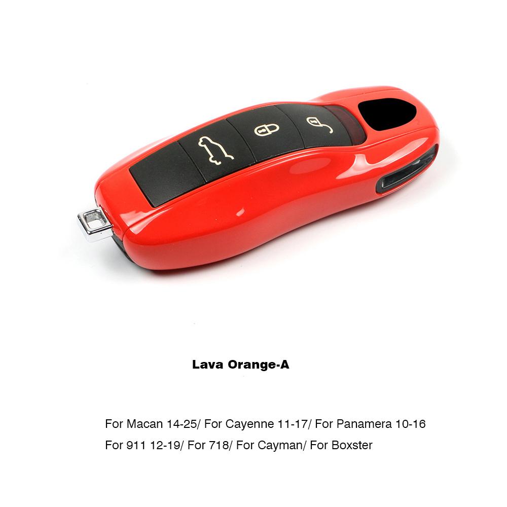 For Porsche Panamera Cayenne Macan 718 Cayman Boxster 911 Taycan Car 92 Personalized Key Case Protective Shell Remote Fob Cover