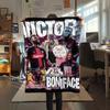 Victor Boniface Printed Flannel Blanket, soft throw for bedroom sofa, washable, fan merchandise, great gift.