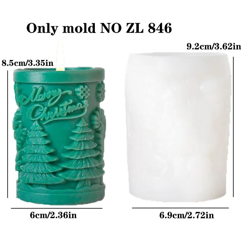 Santa Claus Candles Lying on the Christmas Tree Silicone Mold Christmas Gift Box Christmas Tree Climbing Santa Claus Resin Molds