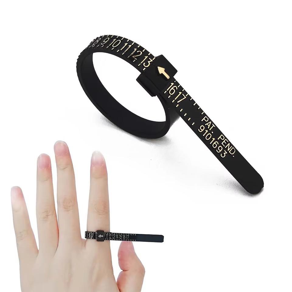 1-17 US Size Ring Sizer Measuring Set Reusable Finger Size Gauge Measure Tool Jewelry Sizing Tools for Wedding