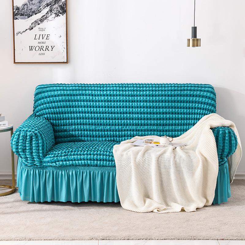New Light Luxury Sofa Cover Seersucker Thickened Elastic Sofa Cover Anti cat Scratch All Inclusive Universal Cover Universal for All Seasons
