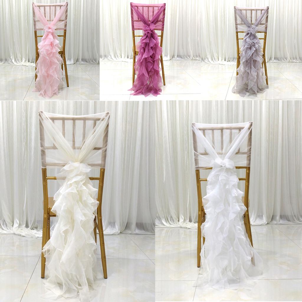 Chair cover, chair cover, chair sashes, chair bows with frills