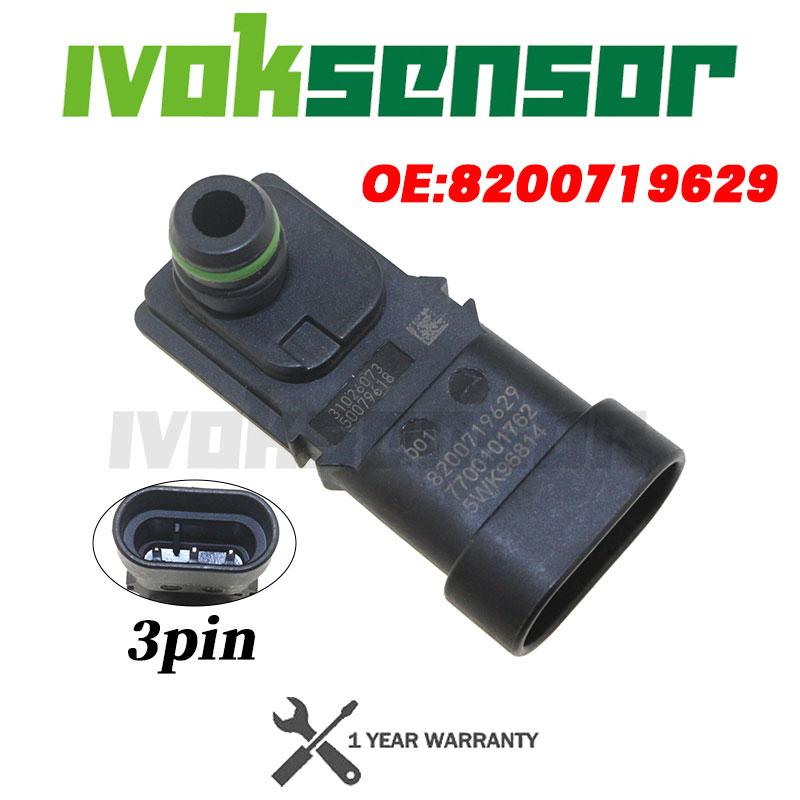 8200719629 8200121800 8200105165 7700101762 MAP Sensor For Renault Clio Espace Kangoo Megane Scenic Laguna Logan Thalia 1.2