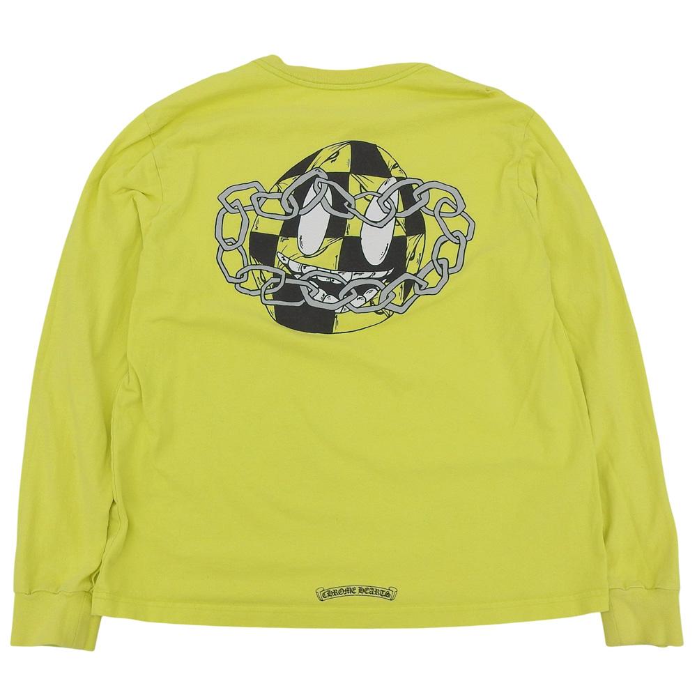 Chrome Hearts PRO CHAIN GAME Men's Cotton Long Sleeve T-Shirt, Yellow, Size XL, 2084060567 tops XL YellowUsed
