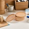 6er-Set Bambus-Mosaik-Untersetzer, rund, 5 Zoll, DIY-Bastelartikel, Unterlage für heiße Tassen, Tischplatten-Schutz, rustikale Getränkematten