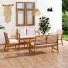Day and Night - Day and Night Garden Furniture 5 Pcs Cushions Solid Acacia Wood