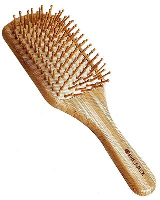 ORIENEX Wooden Hairbrush with Comb for Beautiful Hair and Face Massage Care, Scalp, Shoulder, (Large)
