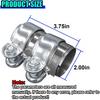 2 Inch Automotive Exhaust Clamp, Stainless Steel Butt Joint Bolts Band Flanges Clamp Assembly, Universal Tube Connector Sleeve Coupler for Muffler