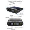 Solar Wireless Headup Display with Tire Pressure Detector GPS Digital Speedometer