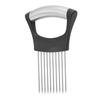 Stainless Steel Onion Holder Fruits Veg Meat Cutter Slicer Peeler Chopper with 10 Prongs