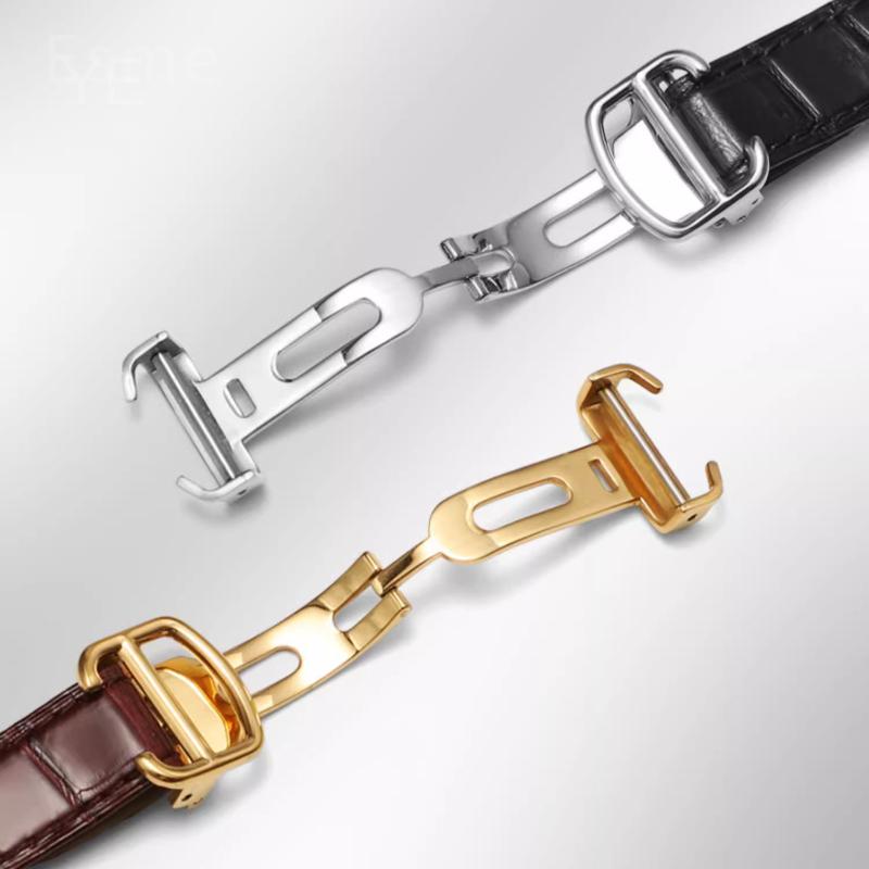 Waterproof Sweatproof Dainty Genuine Leather Watch Strap for Cartier Tank Solo Series Crocodile Watchband 17 22 25mm Balck Brown