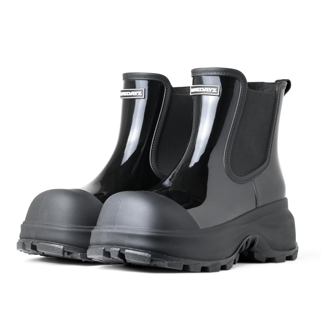 MAXDAYZ Illye Rain Waterproof for Rainy and Typhoons Japanese Shoe Women's Boots, Rain, Season, (Gloss Black, Size, Adult, 23.5cm)