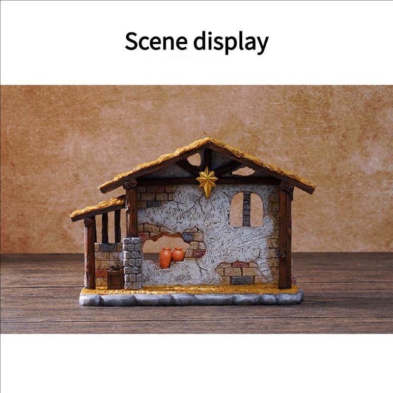 Customizable 11Cm Miniature Cabin Religious Craft For Or Living Room