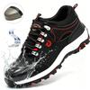 Schwarze Leichte Arbeits-Sneaker Stoßfest Und Durchstichfest Sicherheitsschuhe Bequeme Atmungsaktive Konstruktion Arbeitsstiefel