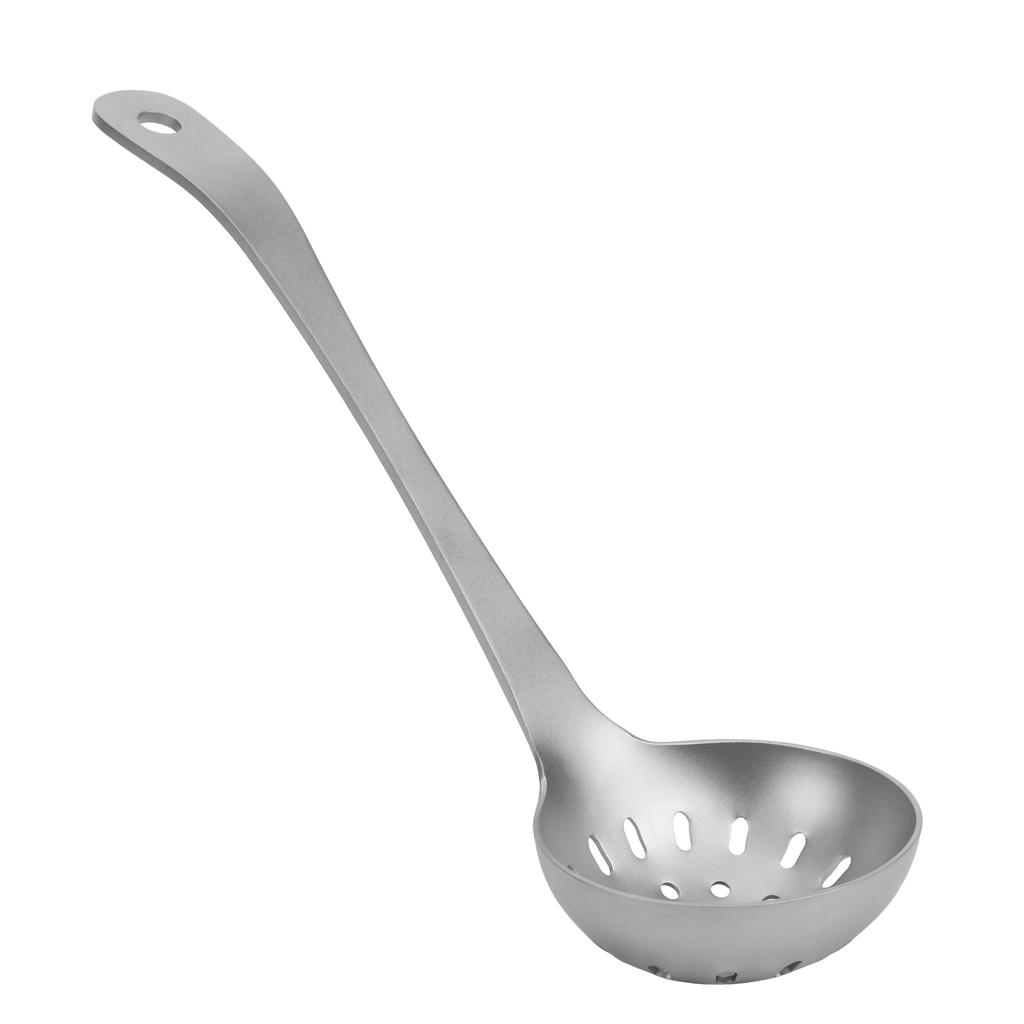 Ti Camping Spoon ened Scoop Head Ergonomic Handle with Hanging Hole for Outdoor Picnic Cooking Kitchen