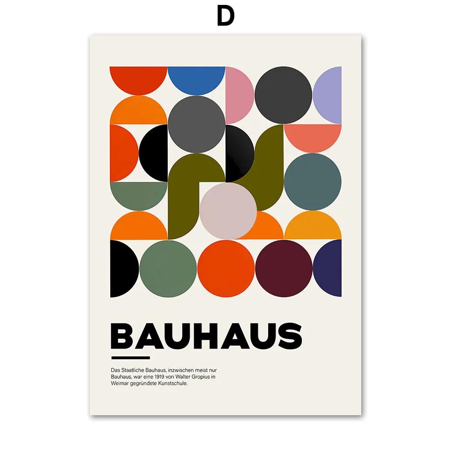 

Красочные Баухаус Выставка Абстракция Плакат Геометрия Современная Галерея Настенные Картины Печать На Холсте Картины Интерьер Домашний Декор 21x30cm No Framed