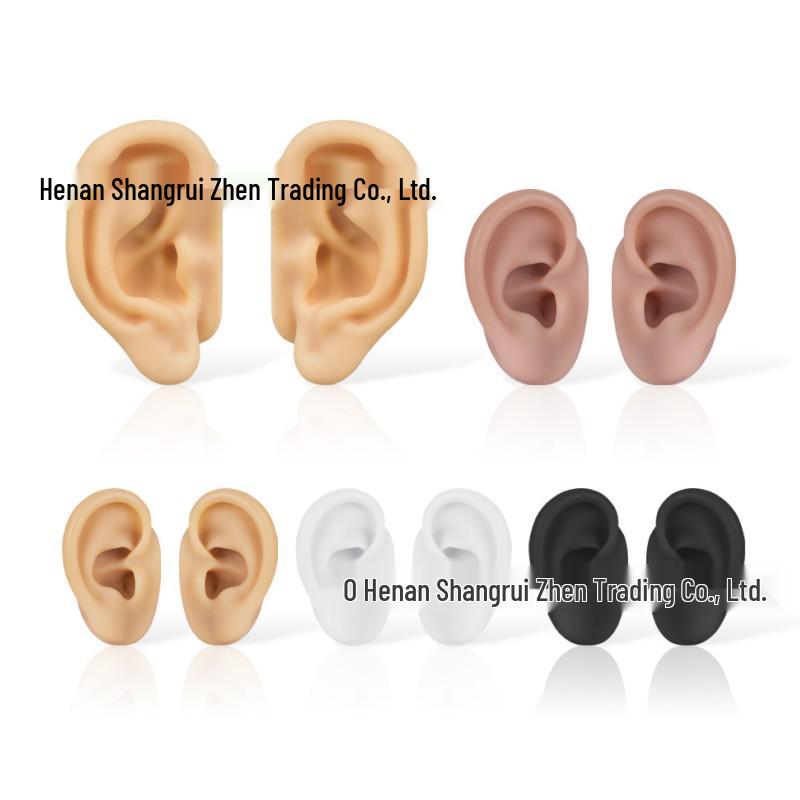 5D Ear Picking Silicone Model: Earphone Display, Acupoint, Jewelry & Hearing Aid Prop