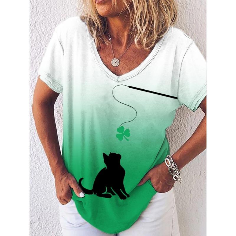 

Women s Summer Printed Short Sleeve Top 3D Printed T-Shirt 5XL
