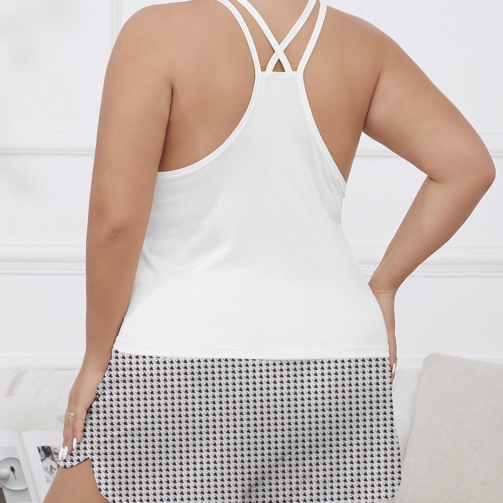 Letnie Damskie Piżamy Seksowne topy na ramiączkach i szorty Pijama casual kreskówkowy Zestaw piżam Loungewear plus size 5XL Zestaw 2-częściowy Bielizna nocna