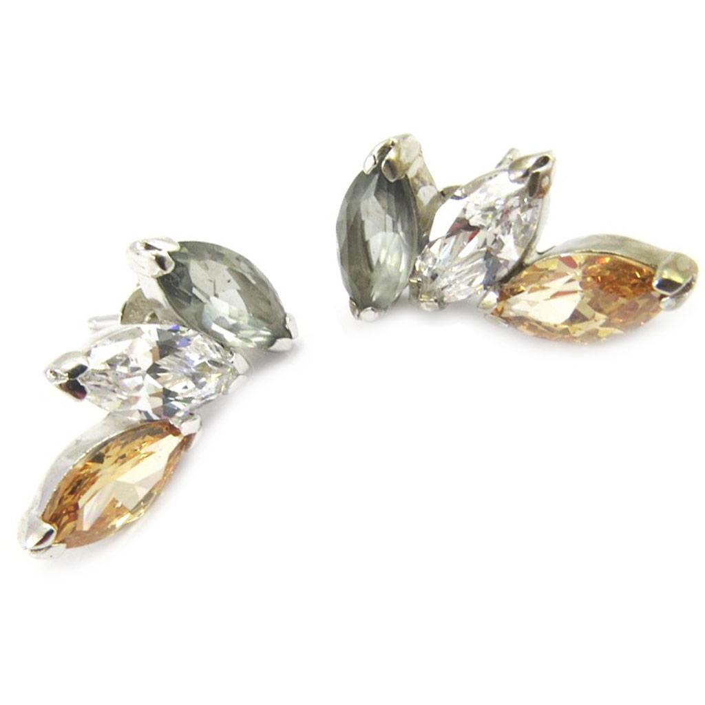 Les Trésors De Lily [A8196] - Silver 'Grace' Earrings