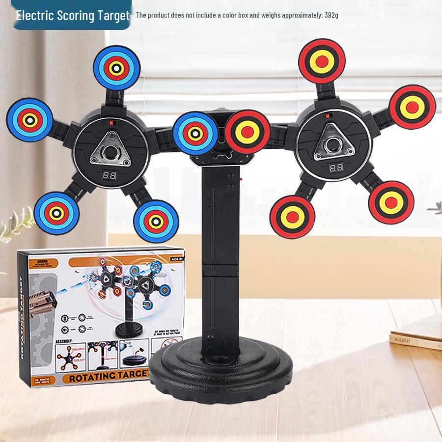 Automatic Reset Rotating Scoring Target for Children's Soft Bullet Gun Practice