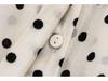 Women's Polka Dot Shirt with Bow - Spring/Summer 2025 Collection: Sweet, Versatile Drape, and Simple Design.
