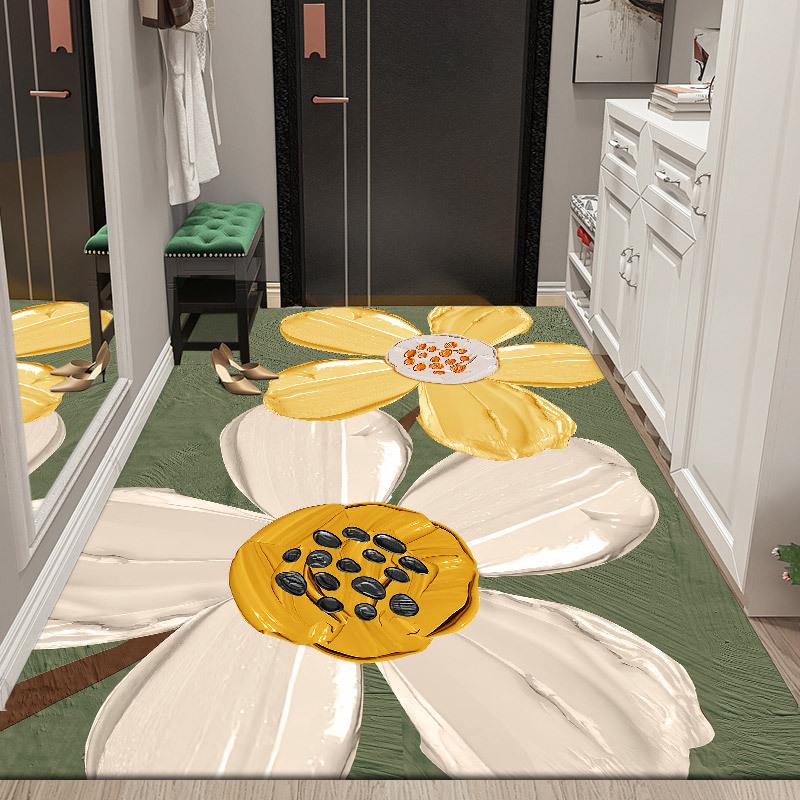 Home Floor Mat Door Dirt Resistant Carpet Bedroom Bedside Easy To Maintain Living Room Bathroom Absorbent Foot Mat